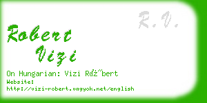 robert vizi business card